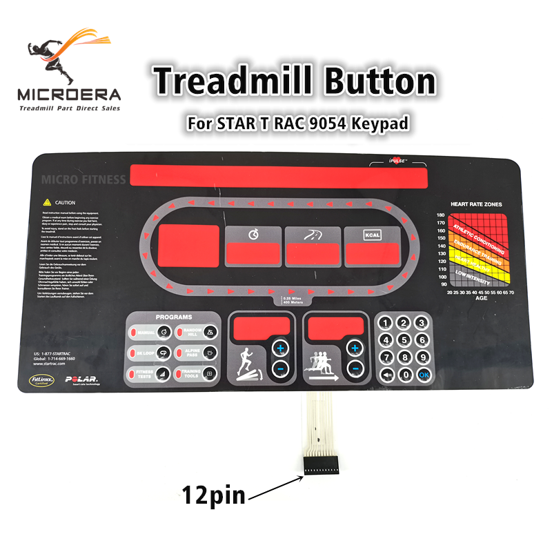 Treadmill Keyboard STAR TRAC 9054 Treadmill Button Panel Keypad keyboard Membrane Switch ...