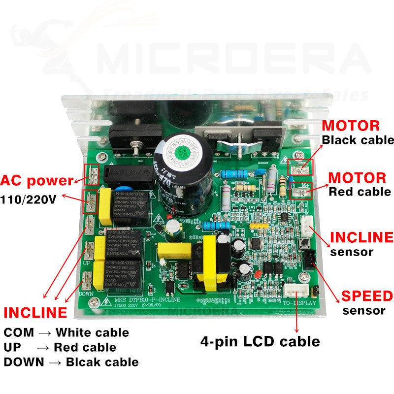 Treadmill Motor Controller Control board MKS DTPB10-P-INCLINE JF200 BL656AS