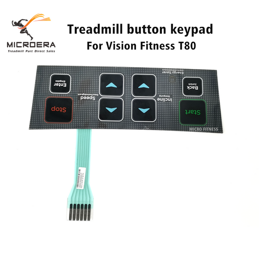 Vision Fitness T80 Treadmill Quick Start Stop Button keyboard Keypad